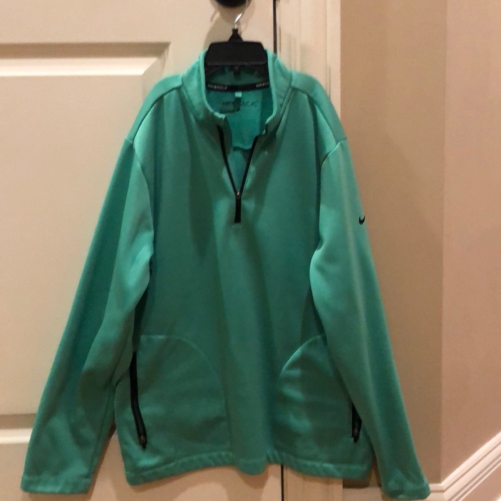 Green boys Nike 1/4 zip Pullover
